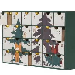 Adventskalenderhus i trä