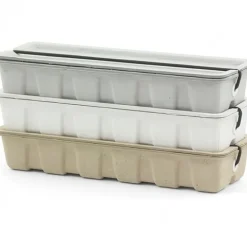 Ask av återvunnet papper, MIDORI PULP PEN STORAGE, vit