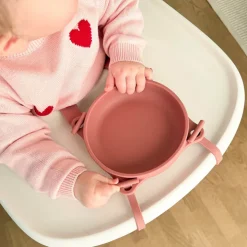 Barnskål med sugpropp och spännband