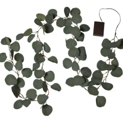 Batteridriven ljusslinga med eukalyptusblad