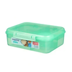 Bentobox med 5 fack och burk 1,65L, Sistema