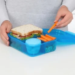 Bentobox med 5 fack och burk 1,65L, Sistema