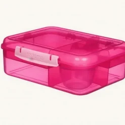 Bentobox med 5 fack och burk 1,65L, Sistema