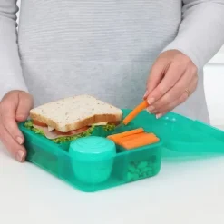 Bentobox med 5 fack och burk 1,65L, Sistema