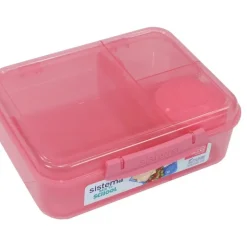 Bentobox med 5 fack och burk 1,65L, Sistema