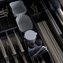 Besticklåda, Justerbar, TOWER CUTLERY CASE, Yamazaki, 35 x 30~47,5 x H 5,5 cm