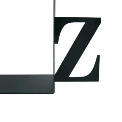 Bokstöd i metall, 2 st, BOOK ENDS A - Z, Svarta