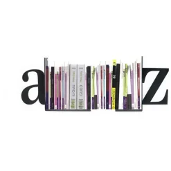 Bokstöd i metall, 2 st, BOOK ENDS A - Z, Svarta