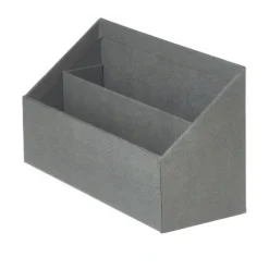 Brevställ, Canvas Laminat, GEORGE, 25,5 x 10 x H14,5 cm, Grå