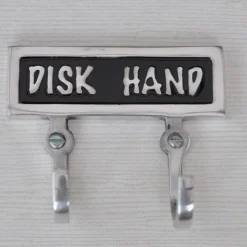 Dubbel handdukskrok med skylt, Disk och Hand