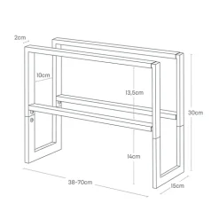 Expanderbar skohylla, 38-70cm, Yamazaki