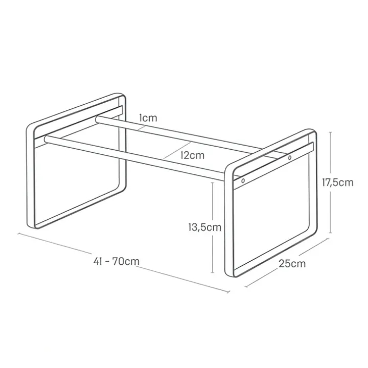 Expanderbar skohylla, 41-70cm, Yamazaki