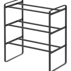 Expanderbar skohylla 3 hyllplan, 41-70cm, Yamazaki, Svart