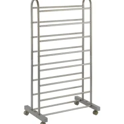Expanderbar skohylla med hjul, 67-116cm