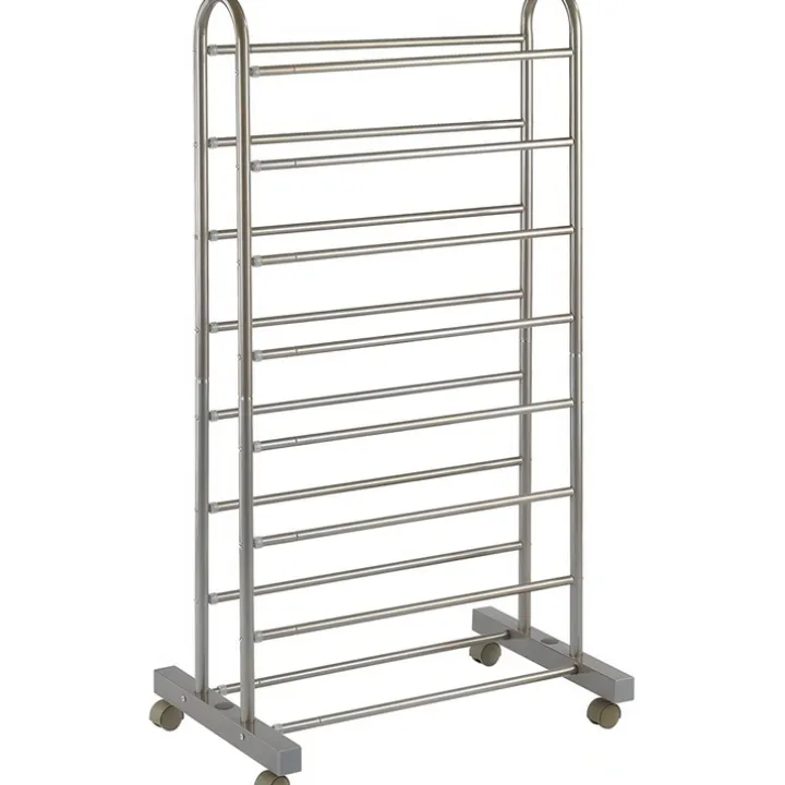 Expanderbar skohylla med hjul, 67-116cm