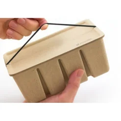 Förvaringsask i återvunnen papp, Beige