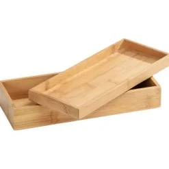 Förvaringsbricka i bambu 2 delar