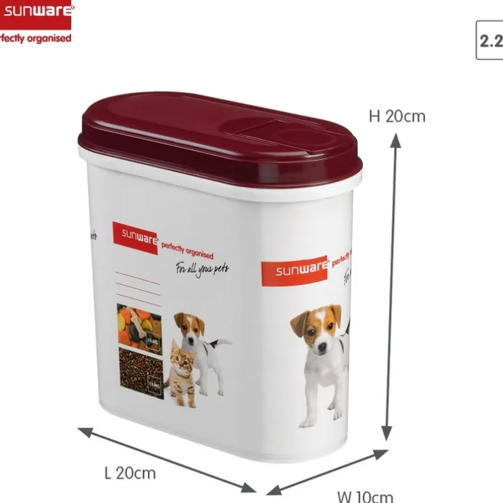 Förvaringsburk för hund- och kattmat 2,2L