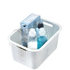Förvaringskorg i återvunnen plast 13L, SmartStore, Vit