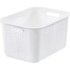 Förvaringskorg i återvunnen plast 13L, SmartStore, Vit