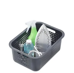 Förvaringskorg i återvunnen plast 10L, SmartStore, Ljusgrå