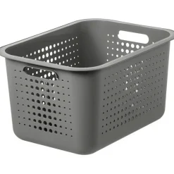 Förvaringskorg i återvunnen plast 13L, SmartStore, Grå