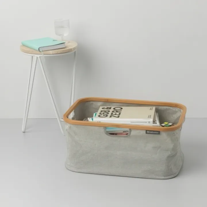 Förvaringskorg i tyg och trä 40L, Brabantia
