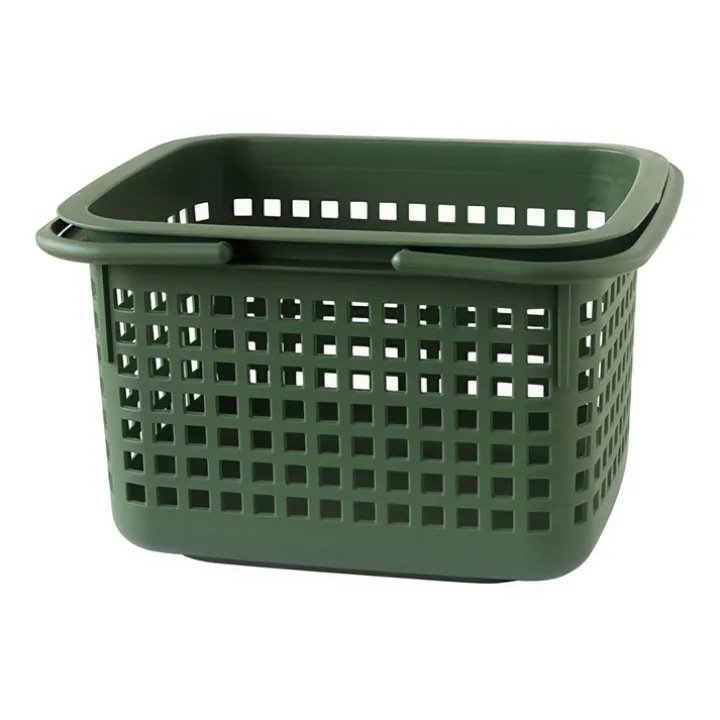 Förvaringskorg med lock 23L, Hachiman, Grön