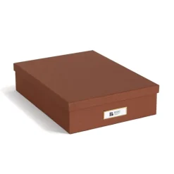 Förvaringslåda A4, Oskar Restore, Bigso, Orangebrun