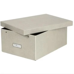 Förvaringslåda med etiketthållare, Katia canvas, Bigso
