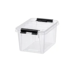 Förvaringslåda med lock 1,5L, SmartStore, Klar/svart