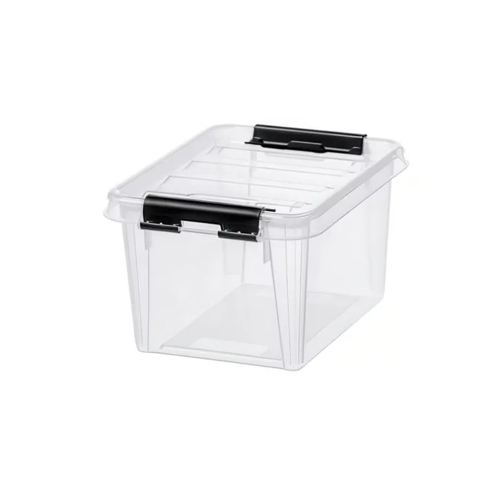 Förvaringslåda med lock 1,5L, SmartStore, Klar/svart
