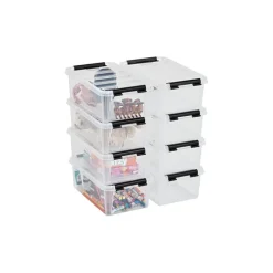 Förvaringslåda med lock 4L, SmartStore, Klar/svart