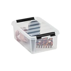 Förvaringslåda med lock 4L, SmartStore, Klar/svart
