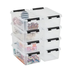 Förvaringslåda med lock 4L, SmartStore, Klar/svart