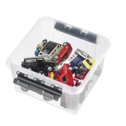 Förvaringslåda med lock 7L, SmartStore, Klar/svart