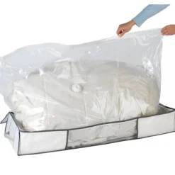 Förvaringslåda med vakuumpåse, 105x45x15cm, Vit