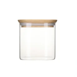 Glasburk med bambulock 0,8L, Pebbly