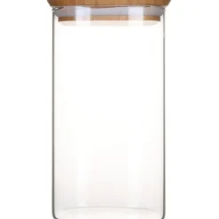 Glasburk med bambulock 1,4L, Pebbly