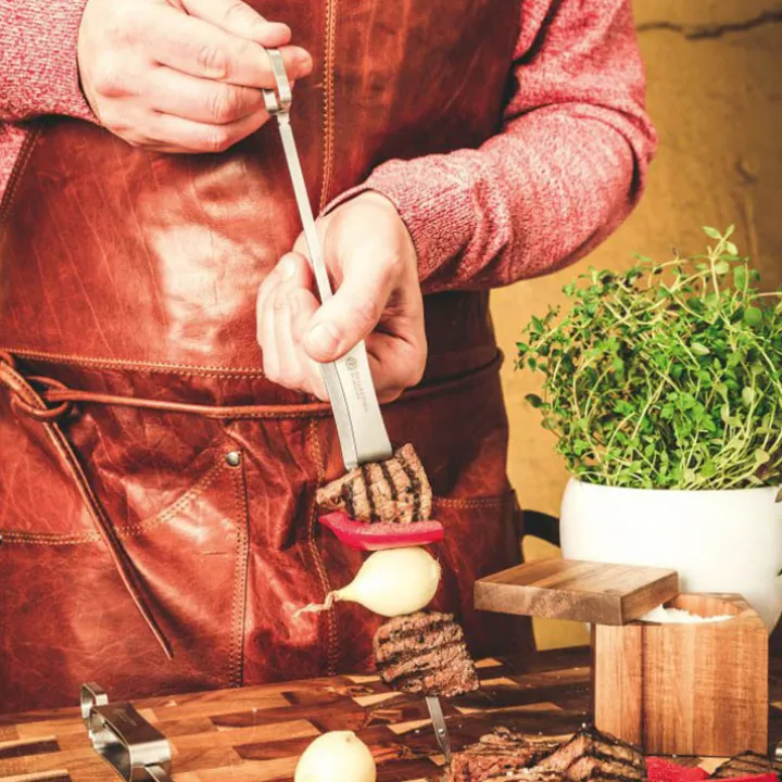 Grillspett med avputtare 4-pack