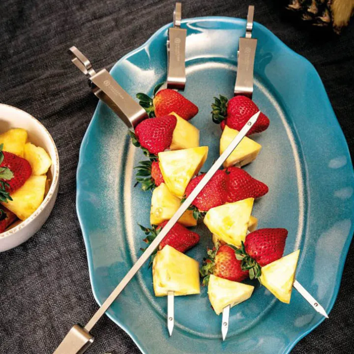 Grillspett med avputtare 4-pack