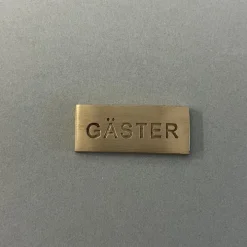 Gästskylt i borstad mässing