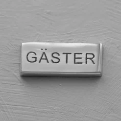 Gästskylt i metall