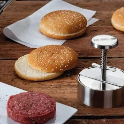 Hamburgerpress i rostfritt stål