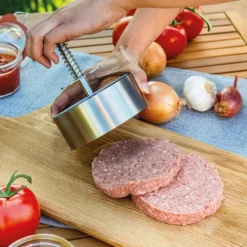 Hamburgerpress i rostfritt stål