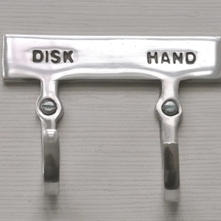 Handdukskrok med skylt, Disk och Hand