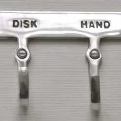 Handdukskrok med skylt, Disk och Hand