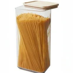 Hög förvaringsburk med trälock 4L, iDesign