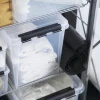 Hög förvaringslåda med lock 25L, SmartStore, Klar/svart