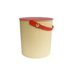 Hink med lock 20L, Omnioutil, Beige/Röd